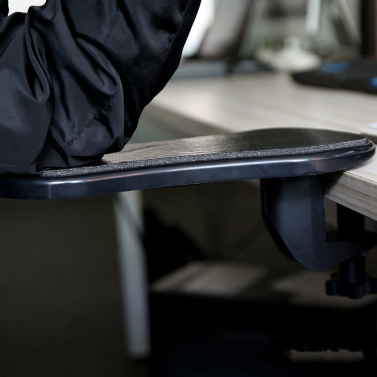 180 Degree Rotating Computer Table Hand Support Wrist Support Mouse Pad PU+Memory Cotton Model (Black) by buy2fix