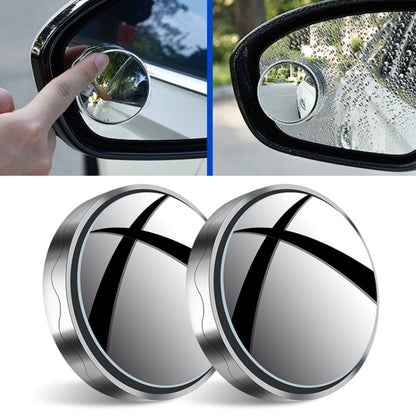 1pair Reversing Mirror Small Round Mirror HD Large View Suction Cup Blind Spot Mirror(Silver) by buy2fix