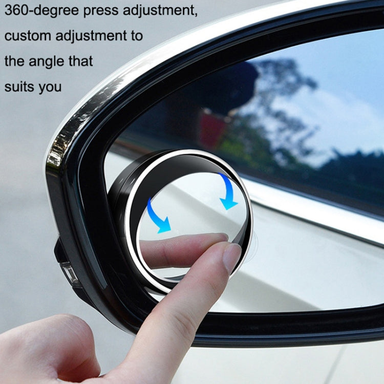 1pair Reversing Mirror Small Round Mirror HD Large View Suction Cup Blind Spot Mirror(White) by buy2fix