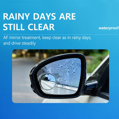 1pair Reversing Mirror Small Round Mirror HD Large View Suction Cup Blind Spot Mirror(Black) by buy2fix