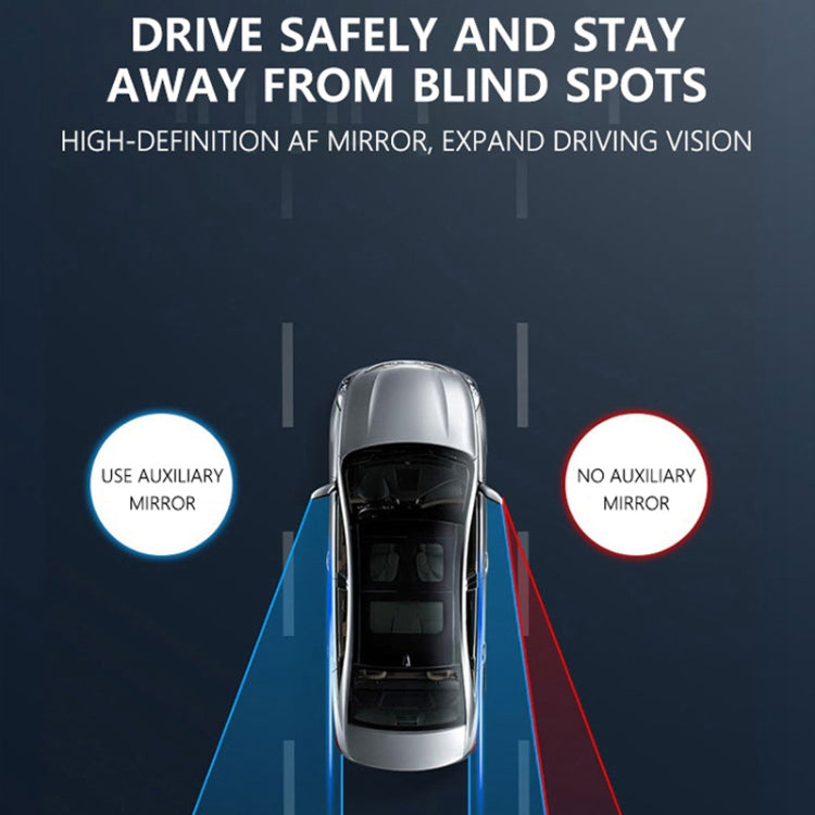 1pair Reversing Mirror Small Round Mirror HD Large View Suction Cup Blind Spot Mirror(White) by buy2fix