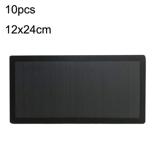 10pcs 12x24cm With Magnetic Suction PVC Cooling Fan Dust Net Desktop Computer Industrial Fan Filter Cover by buy2fix