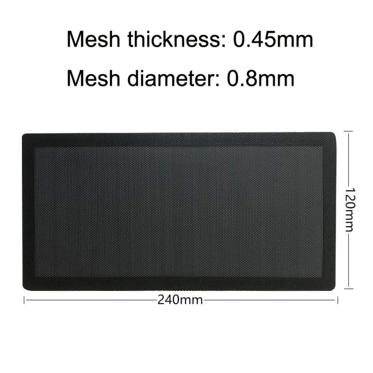 10pcs 12x24cm With Magnetic Suction PVC Cooling Fan Dust Net Desktop Computer Industrial Fan Filter Cover by buy2fix