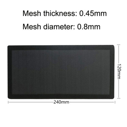 10pcs 12x24cm With Magnetic Suction PVC Cooling Fan Dust Net Desktop Computer Industrial Fan Filter Cover by buy2fix