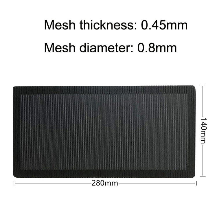 10pcs 14x28cm With Magnetic Suction Ordinary Version PVC Cooling Fan Dust Net Desktop Computer Industrial Fan Filter Cover by buy2fix