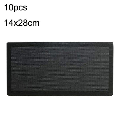 10pcs 14x28cm Encryption Version PVC Cooling Fan Dust Net Desktop Computer Industrial Fan Filter Cover by buy2fix
