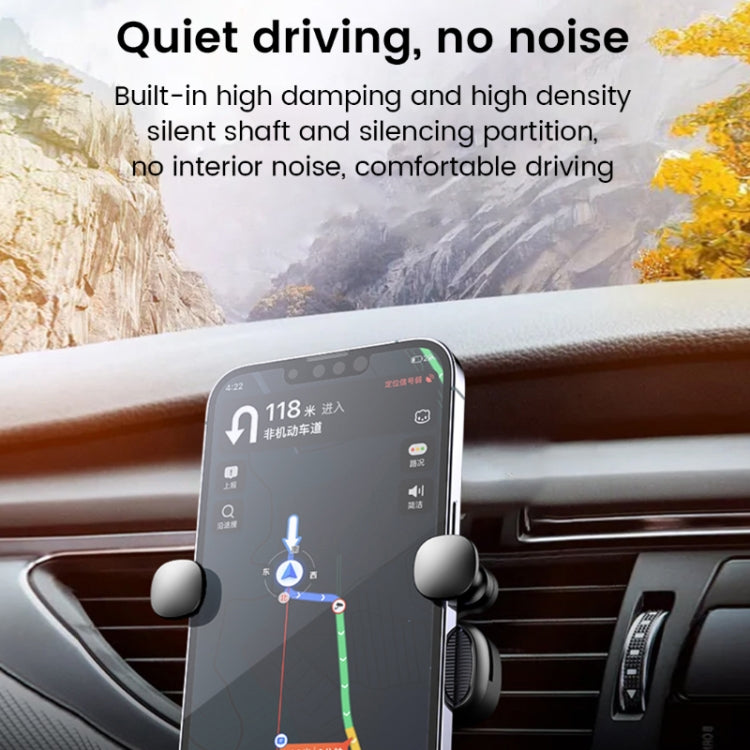 S03 Vehicle Air Outlet Gravity Navigation Mobile Phone Holder, Color: White Spiral Clip by buy2fix