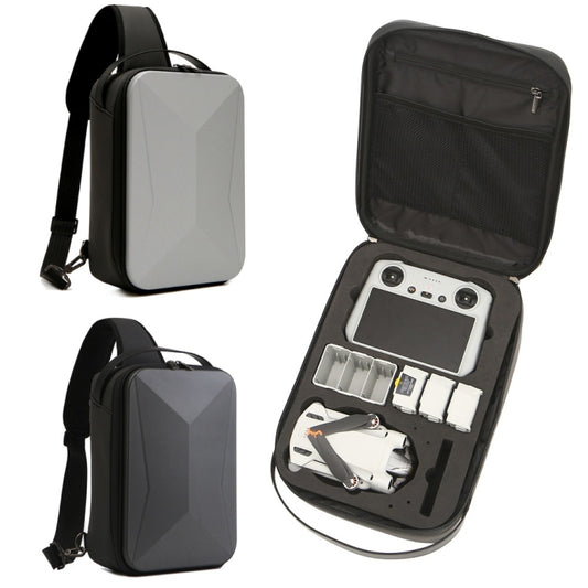 For DJI Mini 3 / Mini 3 Pro Hard Shell Storage Bag Box Chest Bag Shoulder Bag Messenger Bag(Dark Gray) - Carry Cases & Bags by buy2fix | Online Shopping UK | buy2fix