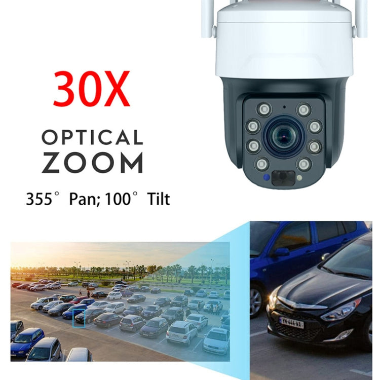 RH-Q10 Graffiti 5MP Wifi Wireless Solar Camera 30X Optical Zoom Auto Tracking Patrol IP66 Waterproof by buy2fix