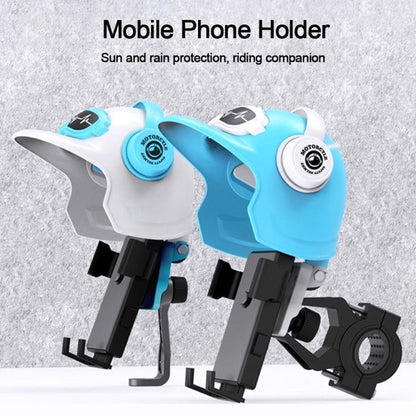 Small Helmet Sunscreen Phone Stand Bracket Motorcycle Mobile Phone Holder,Spec: Handlebar White by buy2fix