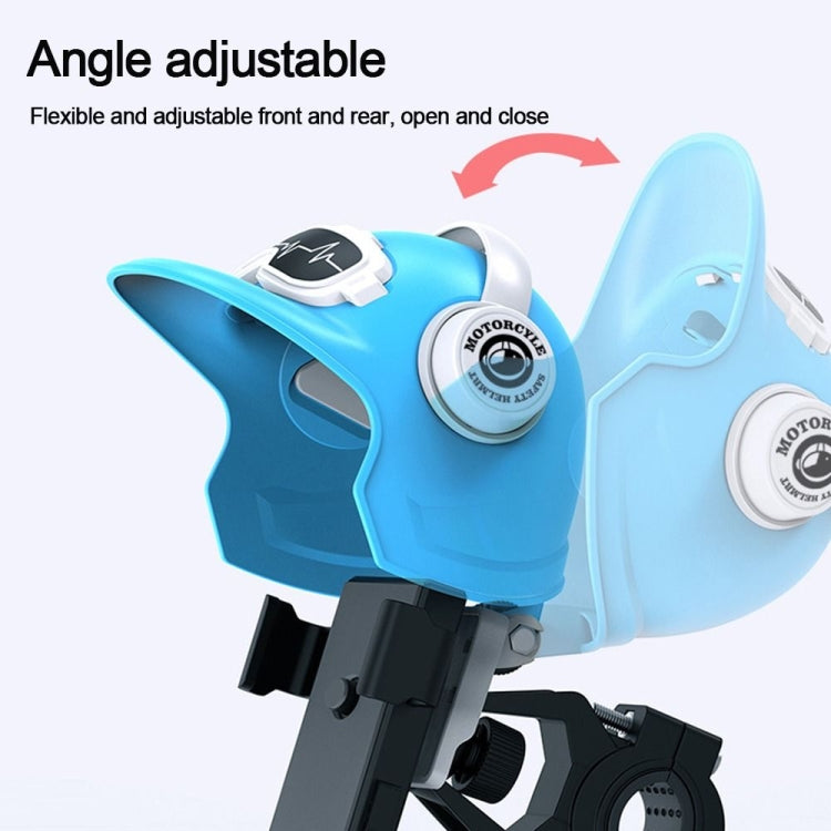 Small Helmet Sunscreen Phone Stand Bracket Motorcycle Mobile Phone Holder,Spec: Handlebar White by buy2fix