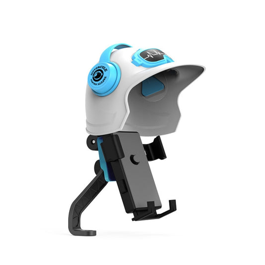 Small Helmet Sunscreen Phone Stand Bracket Motorcycle Mobile Phone Holder,Spec: Rearview Mirror White by buy2fix