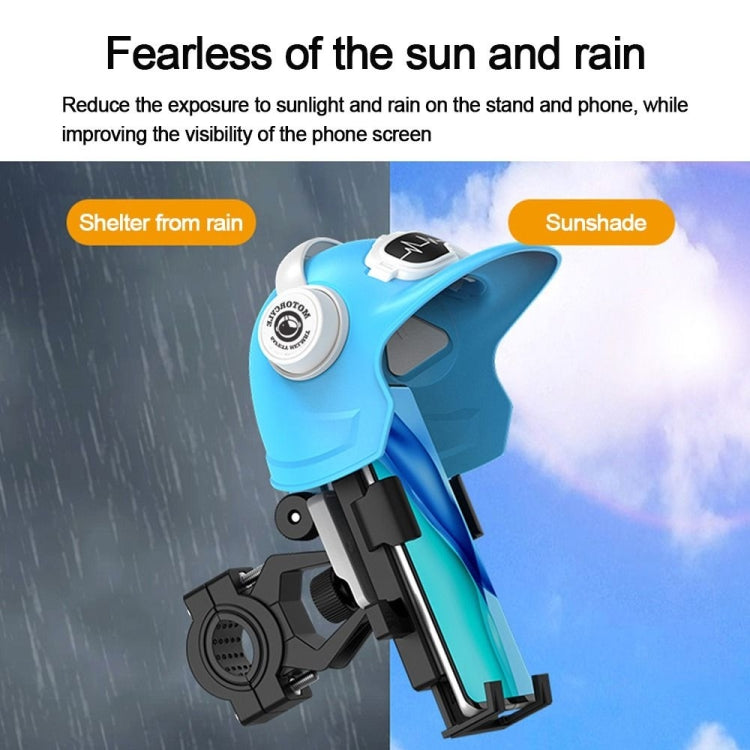 Small Helmet Sunscreen Phone Stand Bracket Motorcycle Mobile Phone Holder,Spec: White Helmet by buy2fix