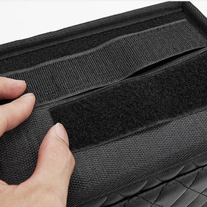 Car Armrest Box Folding Storage Box Multifunctional Water Cup Holder(Leather Pink) by buy2fix