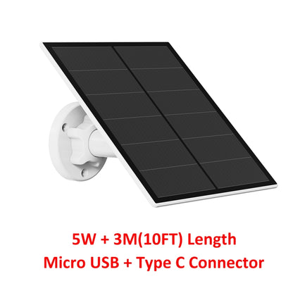 5W Monocrystalline Silicon Outdoor Camera Solar Panel Support USB&Type-C/USB-C Interface - Solar Panels by buy2fix | Online Shopping UK | buy2fix