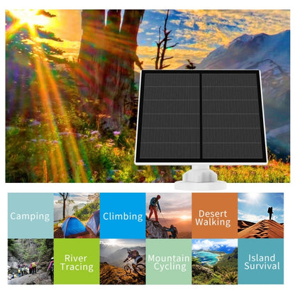 5W Monocrystalline Silicon Outdoor Camera Solar Panel Support USB&Type-C/USB-C Interface - Solar Panels by buy2fix | Online Shopping UK | buy2fix