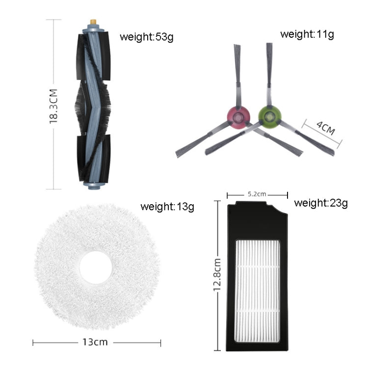 2pairs Side brush For ECOVACS X1 ONMI / X1 TURBO Vacuum Cleaner Accessories - For ECOVACS Accessories by buy2fix | Online Shopping UK | buy2fix