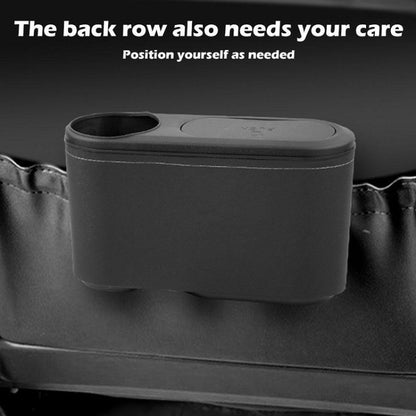 Car Seat Water Cup Holder Umbrella Storage Box Trash Can, Color: Brown Leather by buy2fix