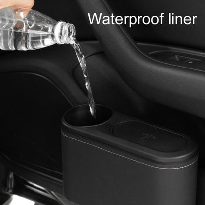 Car Seat Water Cup Holder Umbrella Storage Box Trash Can, Color: Black Leather by buy2fix