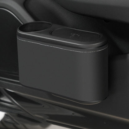 Car Seat Water Cup Holder Umbrella Storage Box Trash Can, Color: Black Leather by buy2fix