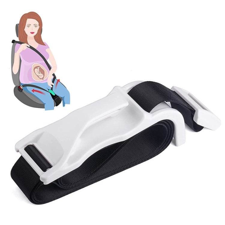 Pregnant Car Seat Belt Anti Stranglehold Belly Protection Fetal Regulator(White) by buy2fix