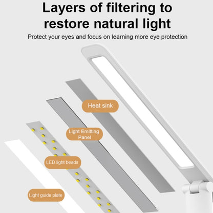 LED Intelligent Digital Display Foldable Desk Lamp, Style: Charging 2000mAh - Desk Lamps by buy2fix | Online Shopping UK | buy2fix