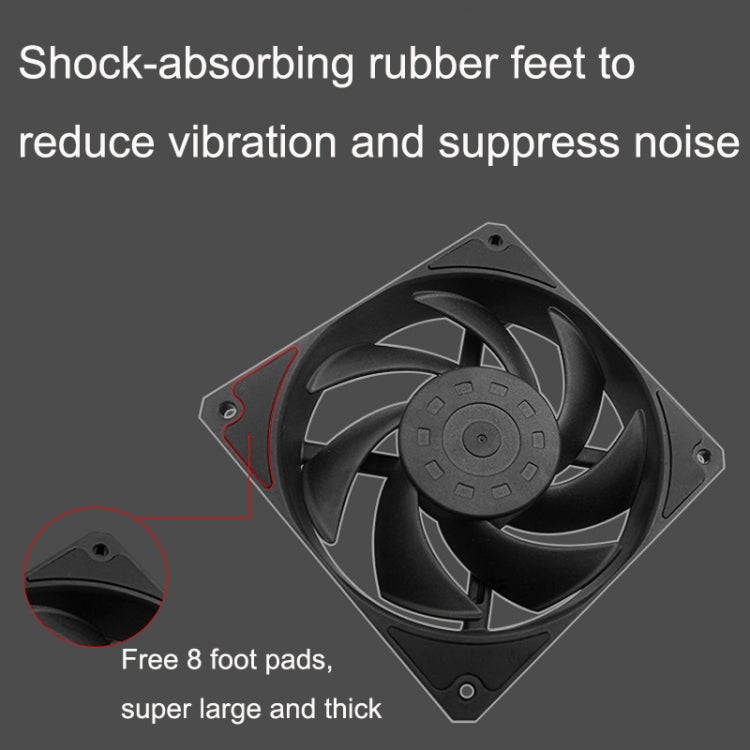 MF14025 4pin High Air Volume Low Noise High Wind Pressure FDB Magnetic Suspension Chassis Fan 2000rpm (Black) by buy2fix