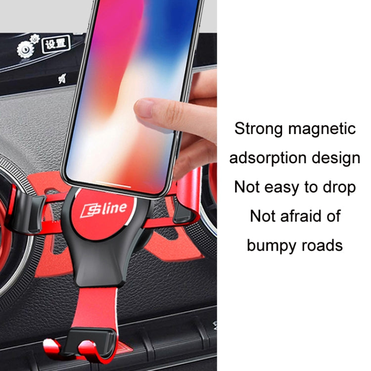 For Audi Car Strong Magnetic Phone Holder(A3/S3 Stand 1 Red) - Special Car Holders by buy2fix | Online Shopping UK | buy2fix