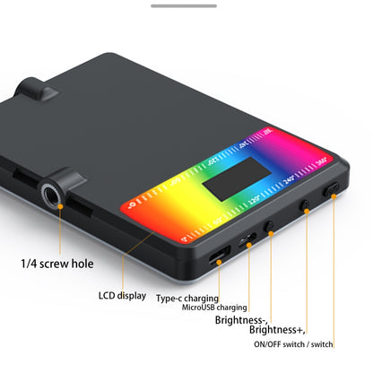 V11RGB With Screen  5W Mobile Phone Fill Light Live Broadcast Pocket Light - Selfie Light by buy2fix | Online Shopping UK | buy2fix