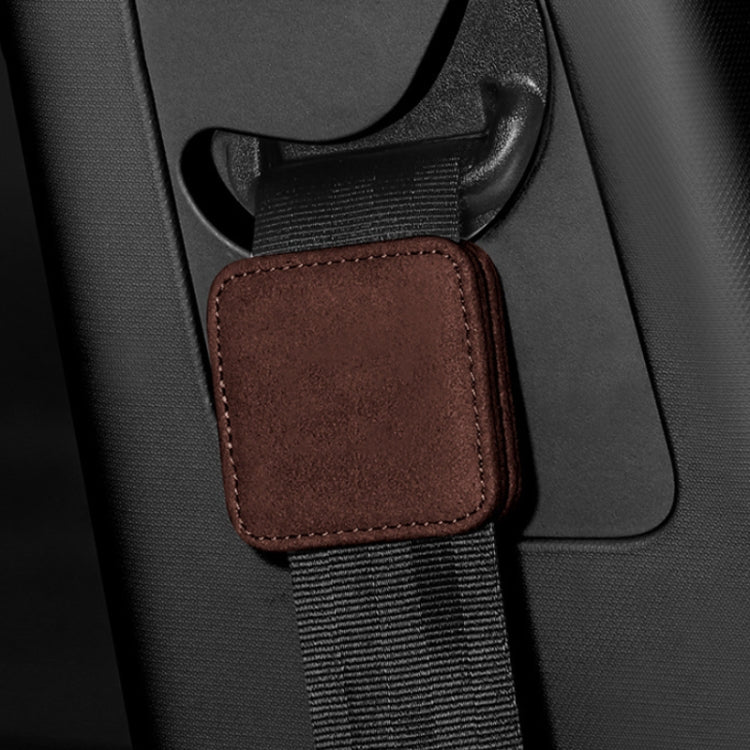 Car Seat Belt Limiter Elastic Adjuster Magnetic Fixation(Brown) by buy2fix