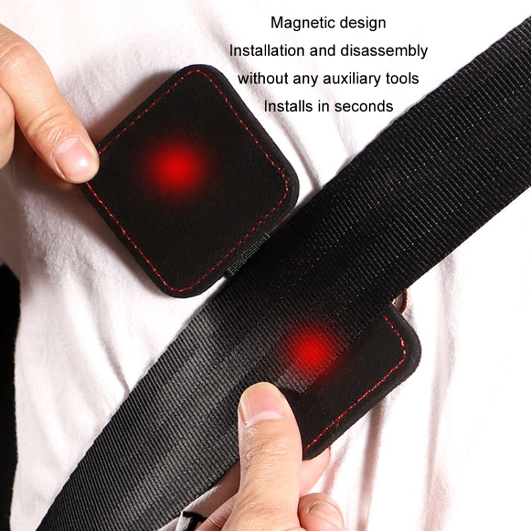 Car Seat Belt Limiter Elastic Adjuster Magnetic Fixation(Black) - Seat Belts & Padding by buy2fix | Online Shopping UK | buy2fix