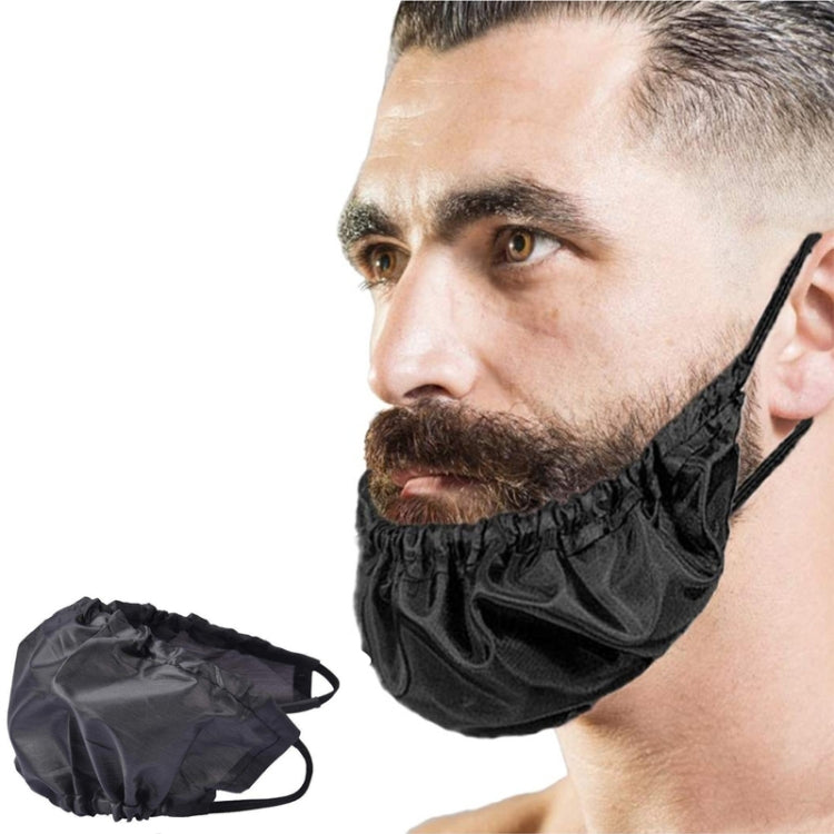 Men Beard Cover Oil and Stain Resistant Beard Pouch(Black) - Hair Trimmer by buy2fix | Online Shopping UK | buy2fix