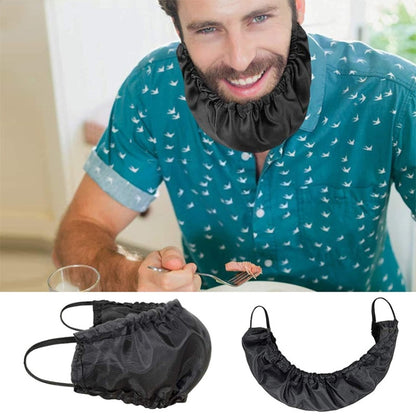 Men Beard Cover Oil and Stain Resistant Beard Pouch(Black) - Hair Trimmer by buy2fix | Online Shopping UK | buy2fix
