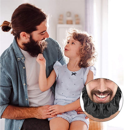 Men Beard Cover Oil and Stain Resistant Beard Pouch(Black) - Hair Trimmer by buy2fix | Online Shopping UK | buy2fix