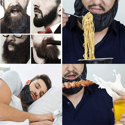 Men Beard Cover Oil and Stain Resistant Beard Pouch(Black) - Hair Trimmer by buy2fix | Online Shopping UK | buy2fix