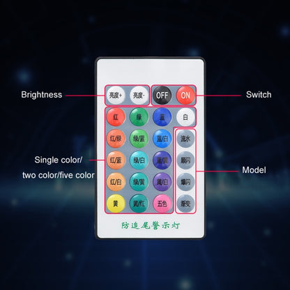 Car Solar Shark Fin With Antenna LED Warning Light, Specification: Silver by buy2fix