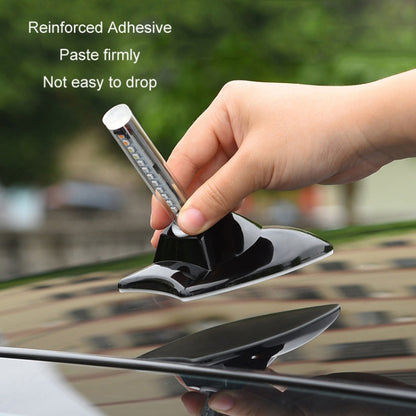 Car Solar Shark Fin With Antenna LED Warning Light, Specification: Silver by buy2fix