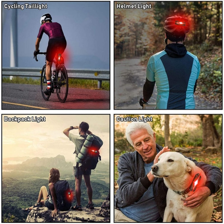 Bicycle Tail Light Type-C Rechargeable Outdoor Warning Light With Pen Clip(W677 Black Iron Box) by buy2fix