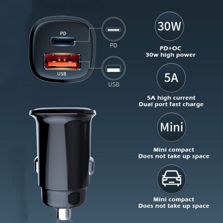 S-33 PD 30W Dual Port USB Super Fast Charge Car Charger by buy2fix