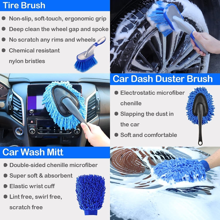 22pcs/set WRS-CS29 Car Wash Cleaning Brush Set Car Interior Crevice Cleaning Electric Drill Brush -  by buy2fix | Online Shopping UK | buy2fix