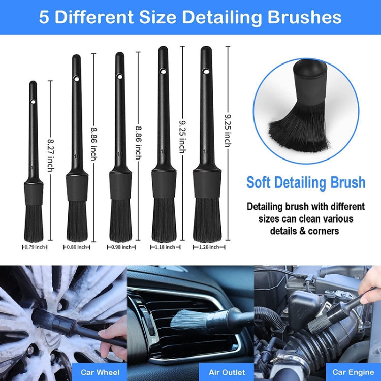 24pcs/set WRS-CS29 Car Wash Cleaning Brush Set Car Interior Crevice Cleaning Electric Drill Brush by buy2fix