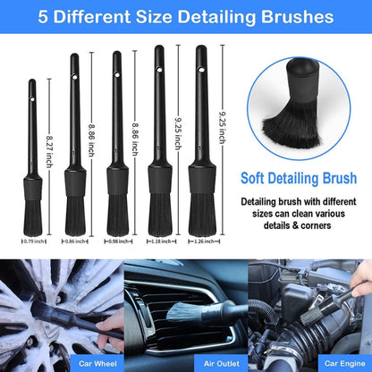 24pcs/set WRS-CS29 Car Wash Cleaning Brush Set Car Interior Crevice Cleaning Electric Drill Brush by buy2fix