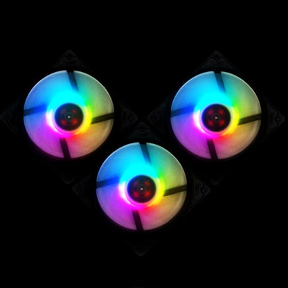 MF12025 5V ARGB 12cm Water Cold Radiator Large Air Volume Chassis Fan(White) by buy2fix