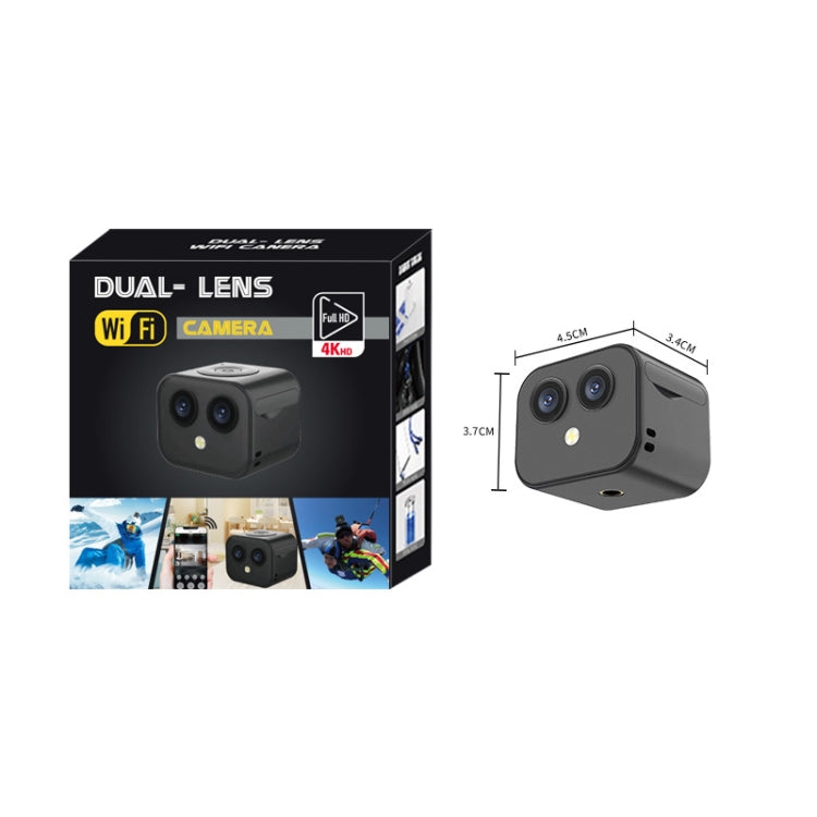 D3 HD 4K Dual Lens Wifi Camera Mobile Phone Wireless Remote Two Way Intercourse Monitoring Camera - Mini Camera by buy2fix | Online Shopping UK | buy2fix