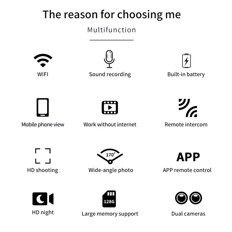 D3 HD 4K Dual Lens Wifi Camera Mobile Phone Wireless Remote Two Way Intercourse Monitoring Camera - Mini Camera by buy2fix | Online Shopping UK | buy2fix