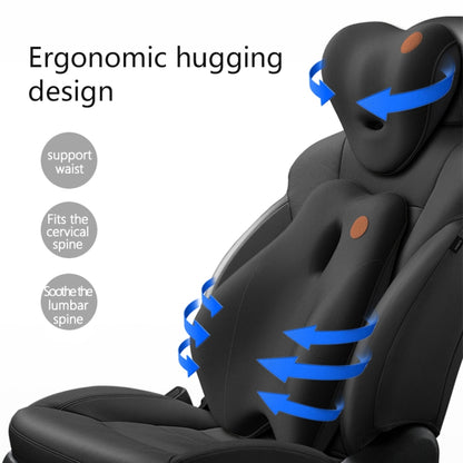 SR-21 Car Lumbar Cushion Headrest Seat Memory Foam Accessories, Style: Ordinary Headrest (Gray) by buy2fix