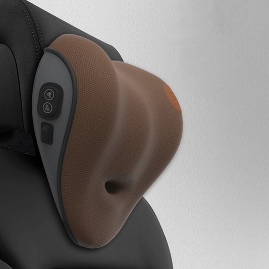 SR-21 Car Lumbar Cushion Headrest Seat Memory Foam Accessories, Style: Massage Headrest (Brown) by buy2fix