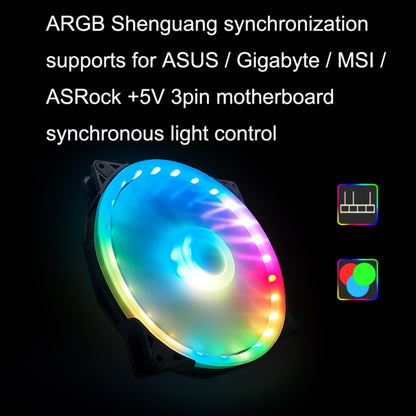 FANNER 2020 5V ARGB 20cm Large Air Volume Slow Motherboard Chassis Fan by buy2fix