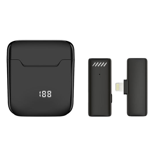 S11 Microphone unique Interface 8 broches Microphone Lavalier sans fil antibruit avec étui de chargement