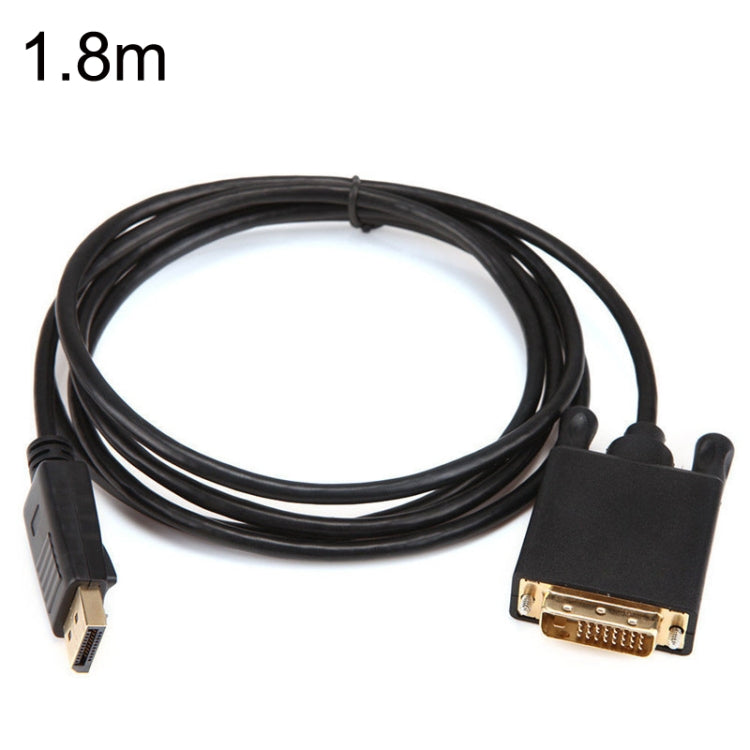 DP31 1.8m 1080P DP to DVI HD Adapter Cable Gold-plated Plug by buy2fix